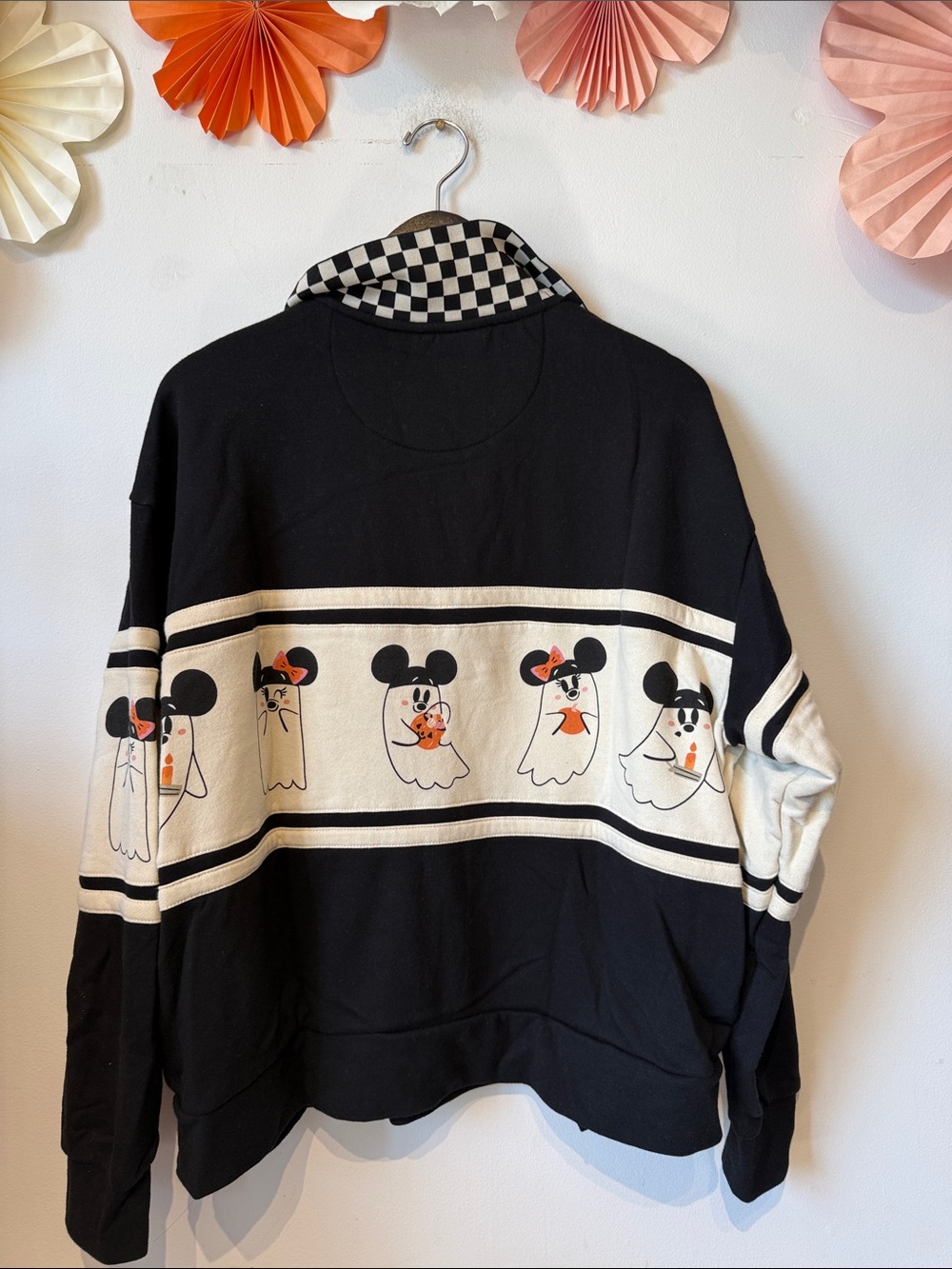 Disney HER UNIVERSE Mickey and Minnie Mouse ghost quarter zip 1X - Picture 8 of 9